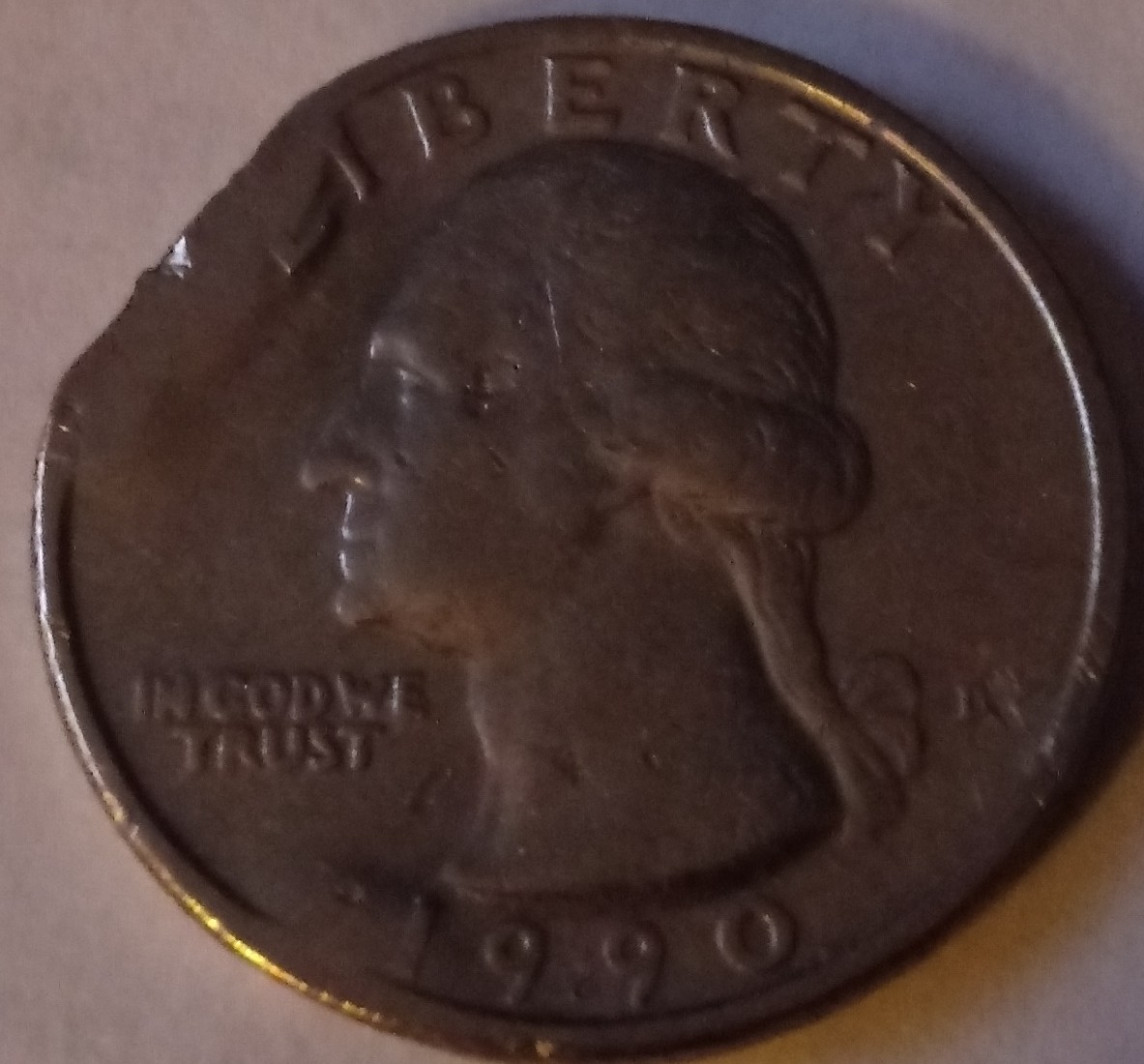 1990-Washington-Quarter-With-Clipped-Planchet